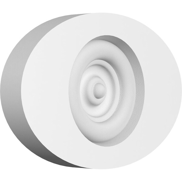 Ekena Millwork Standard Dalton Bullseye Rosette with Square Edge, 4"W x 2 3/4"H x 1/2"P ROSP040X028X050DAL02 - main